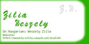 zilia weszely business card